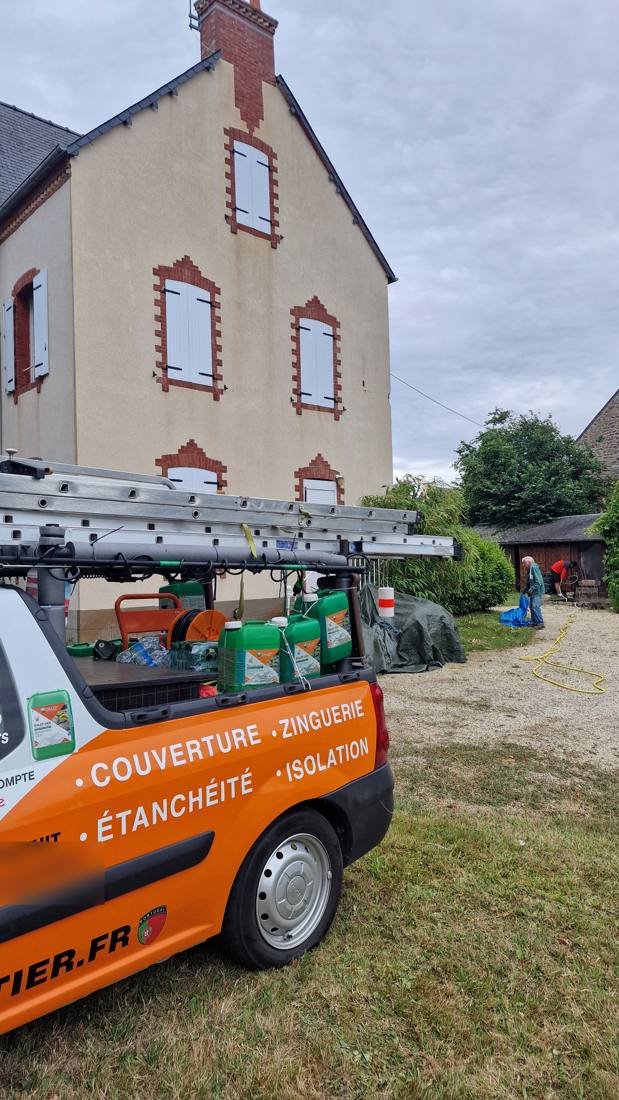 Façade d'une maison bretonne, après travaux